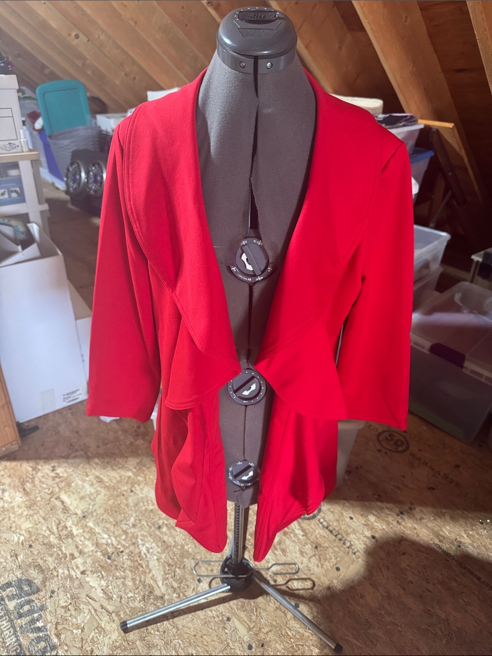 Calvin Kline Red Open-Front Women's Jacket